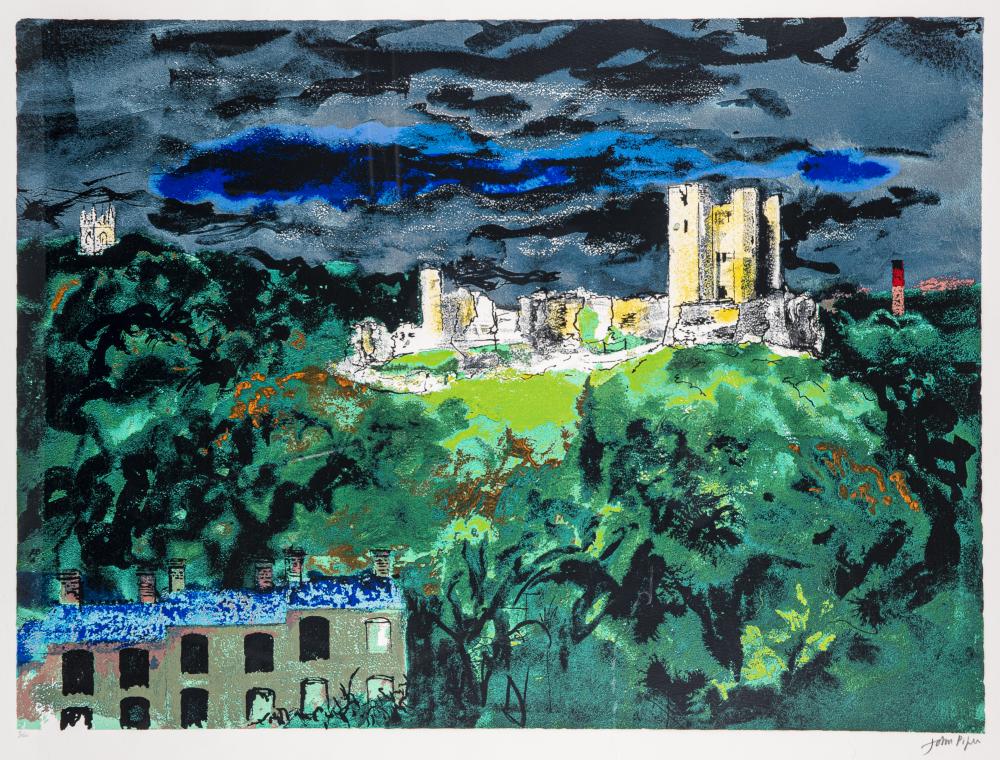 JOHN PIPER (1903-1992) "Conisbrough Castle South Yorkshire" screen print Image