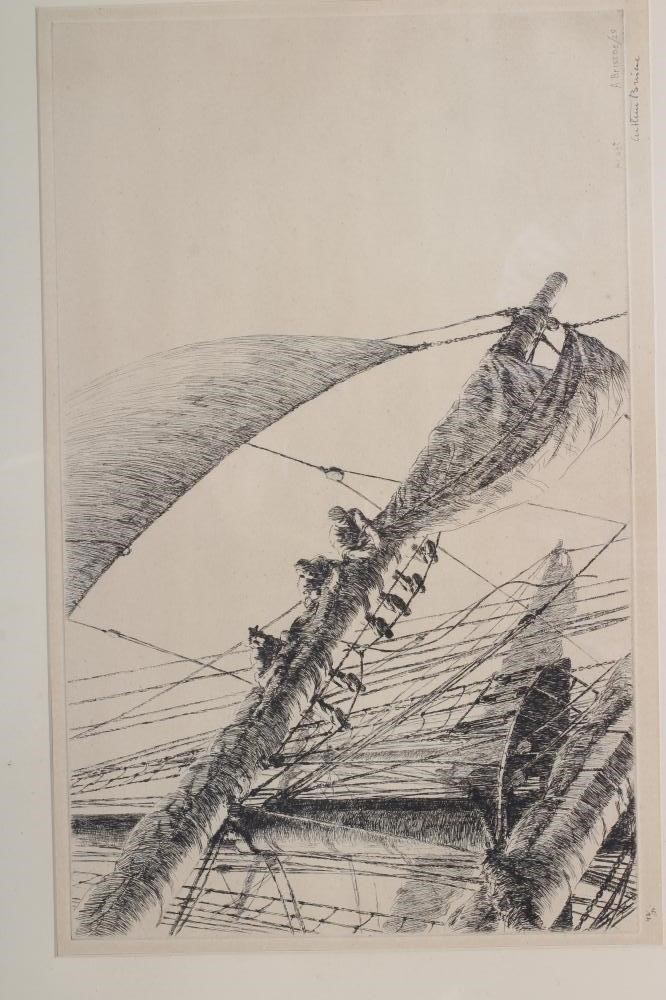 ARTHUR JOHN TREVOR BRISCOE (1873-1943) "Aloft", drypoint, limited edition 43/75, signed in pencil, Image