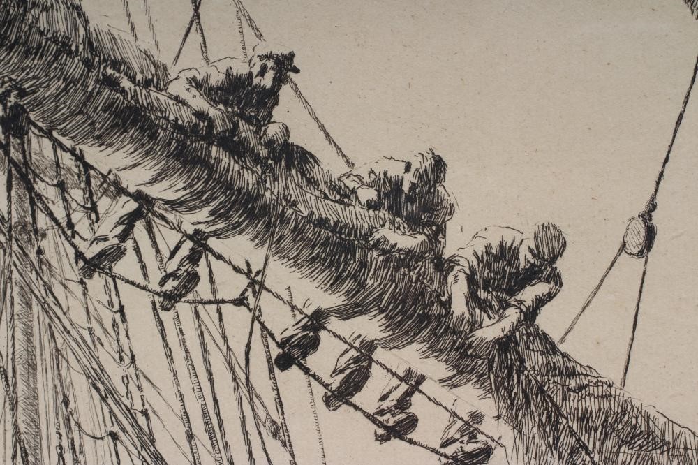 ARTHUR JOHN TREVOR BRISCOE (1873-1943) "Aloft", drypoint, limited edition 43/75, signed in pencil, Image
