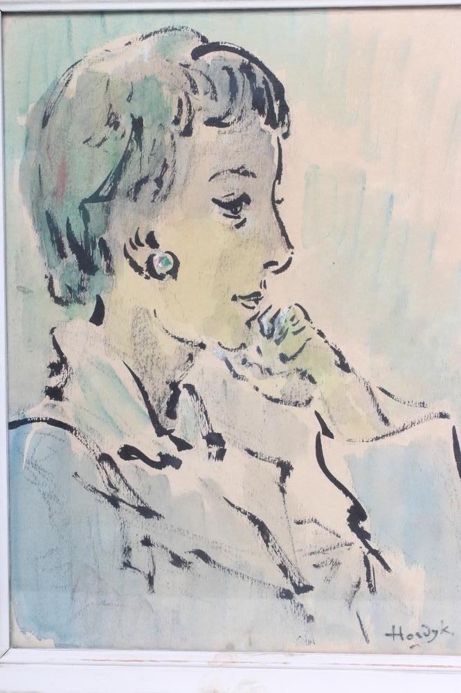 GERARD HONDIJK (Dutch 1899-1958) Portrait of a Young Woman in Profile Image