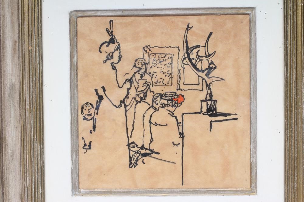 RUSKIN SPEAR (1911-1990) Figures in a Gallery Image