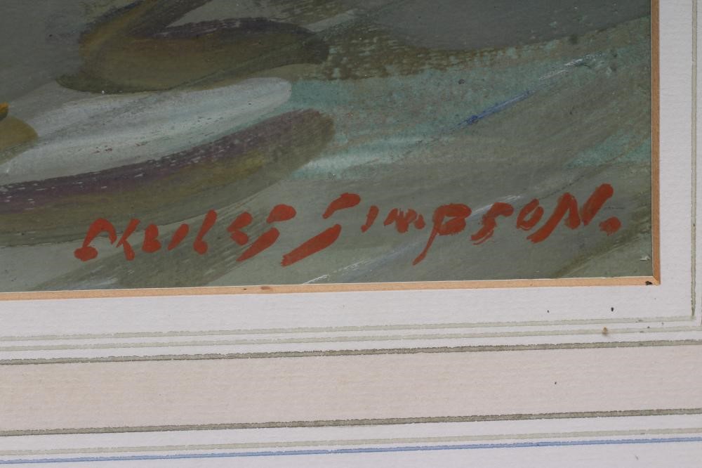 CHARLES WALTER SIMPSON R.I. (1885-1971) "Ducks" Image