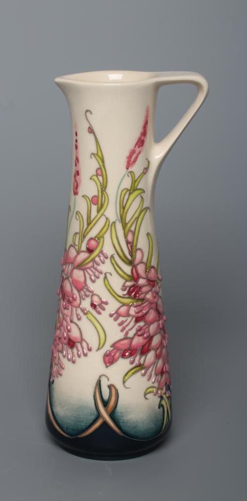A MOORCROFT POTTERY CORNISH HEATH PATTERN EWER Image