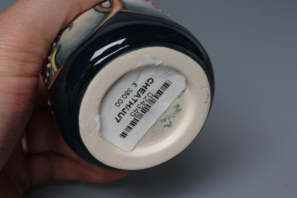 A MOORCROFT POTTERY CORNISH HEATH PATTERN EWER Image