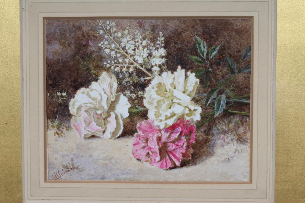 HELEN CORDELIA ANGELA COLEMAN R.S.W. (1847-1884) "Pinks", watercolour, signed, Rodman's Gallery Image