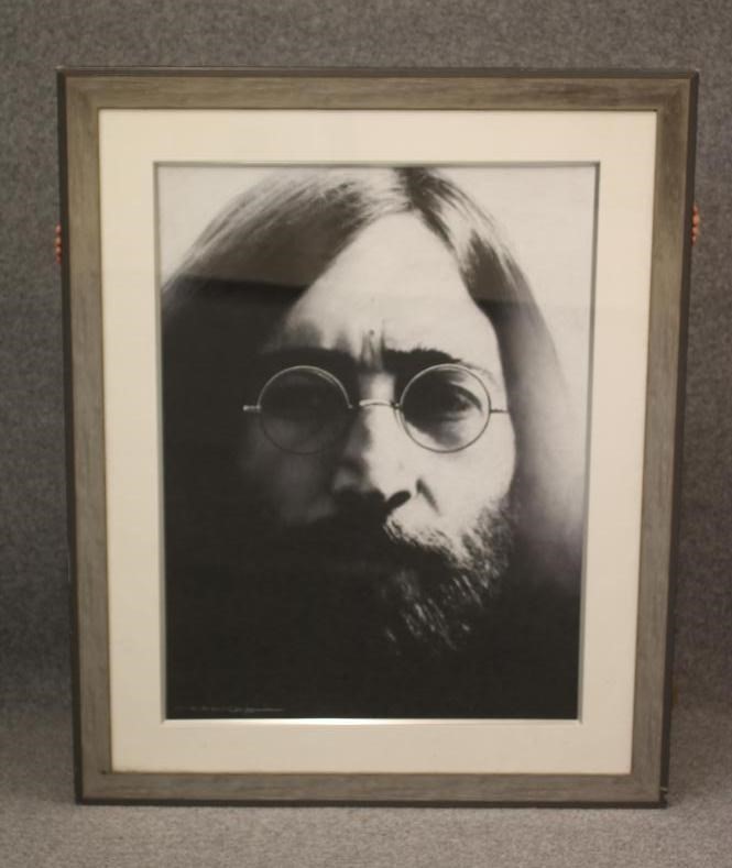 E ANTHONY ORME (b.1945) Portrait of John Lennon, pastel en grisaille, signed, 42 1/2" x 31 1/2" Image