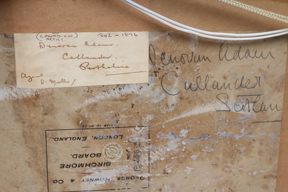 JOSEPH DENOVAN ADAM Snr. RSA RSW (Canadian 1841-1896) Ponies Sheltering From a Blizzard Image