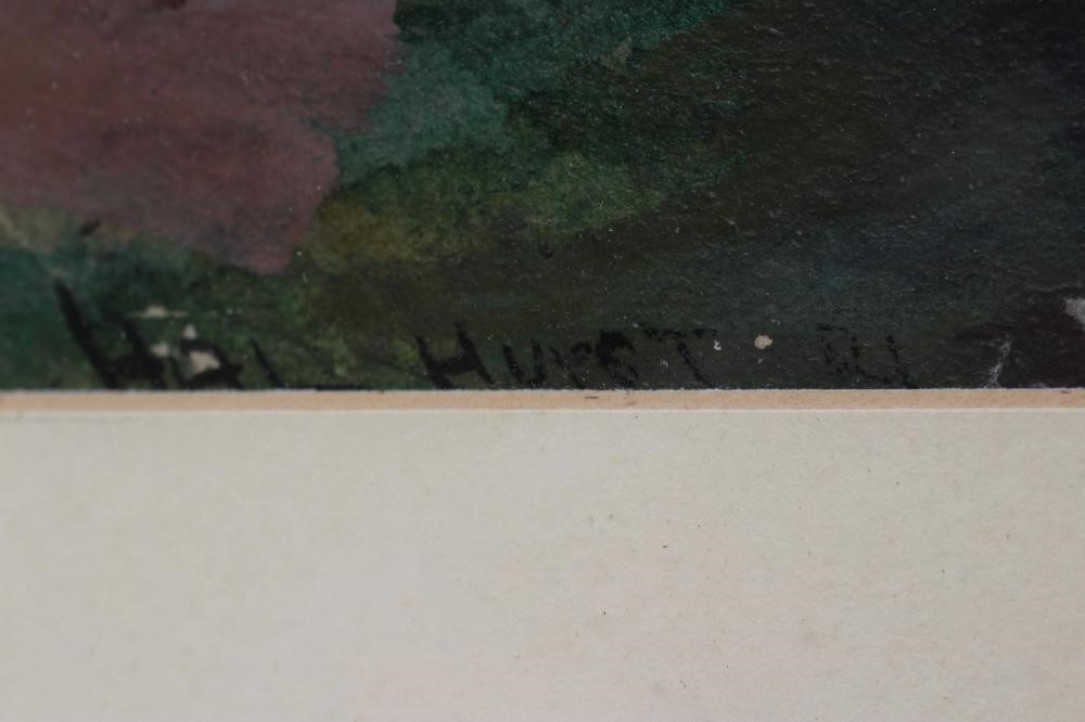 HAL HURST (1865-1938) Estuary Scene, oil on paper, signed, 10 3/4" x 17", gilt frame (Est. plus 24% Image