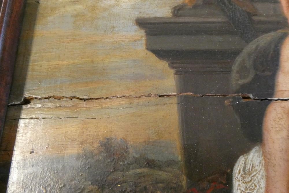 AFTER PETER PAUL RUBENS (1577-1640), 19th century, "Madonna with the Parrot", oil on board, Image