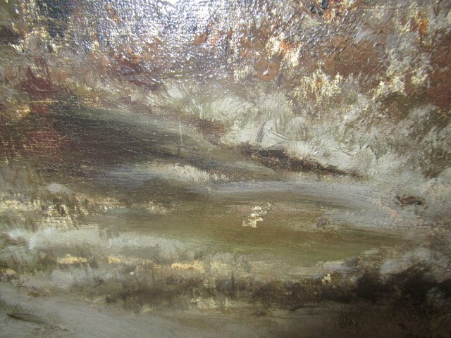 ATTRIBUTED TO LOUIS APOL (Dutch 1850-1936) Winter Snowscene at Dusk, oil on canvas, indistinctly Image