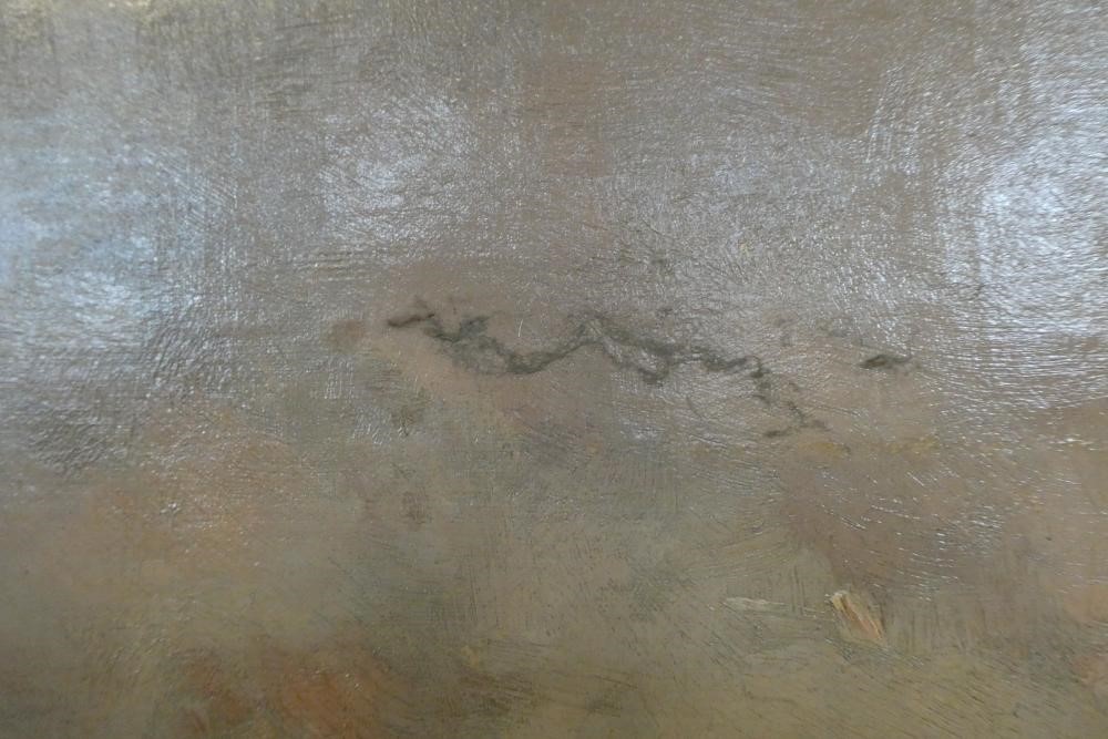 ATTRIBUTED TO LOUIS APOL (Dutch 1850-1936) Winter Snowscene at Dusk, oil on canvas, indistinctly Image