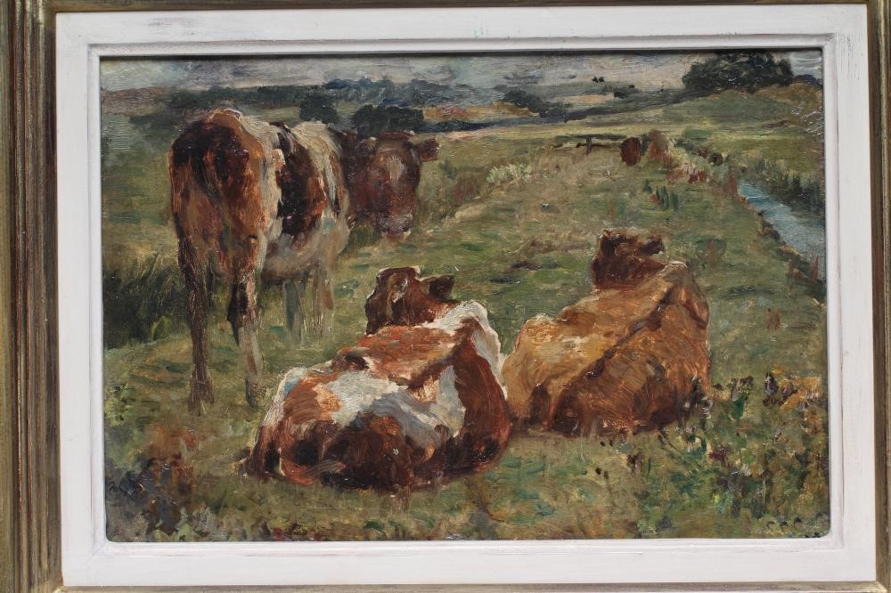 MARK WILLIAM FISHER (1841-1923) Cattle Resting in a Meadow Image