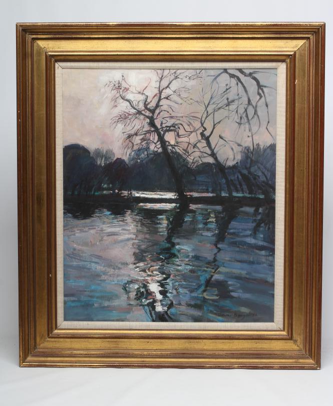 WILLIAM BOYER (1926-2015) Riverscene at Dusk Image