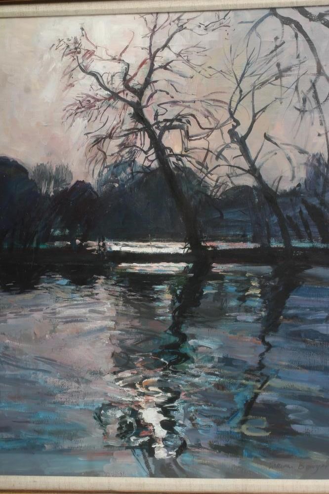 WILLIAM BOYER (1926-2015) Riverscene at Dusk Image