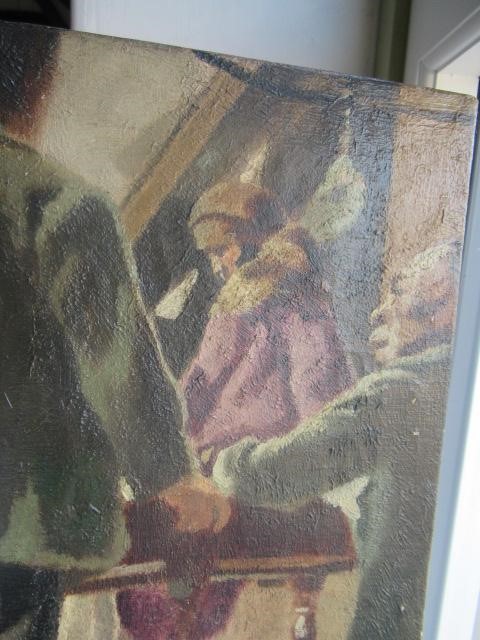 CLIFFORD HALL (1904-1973) Figures in an Interior Image