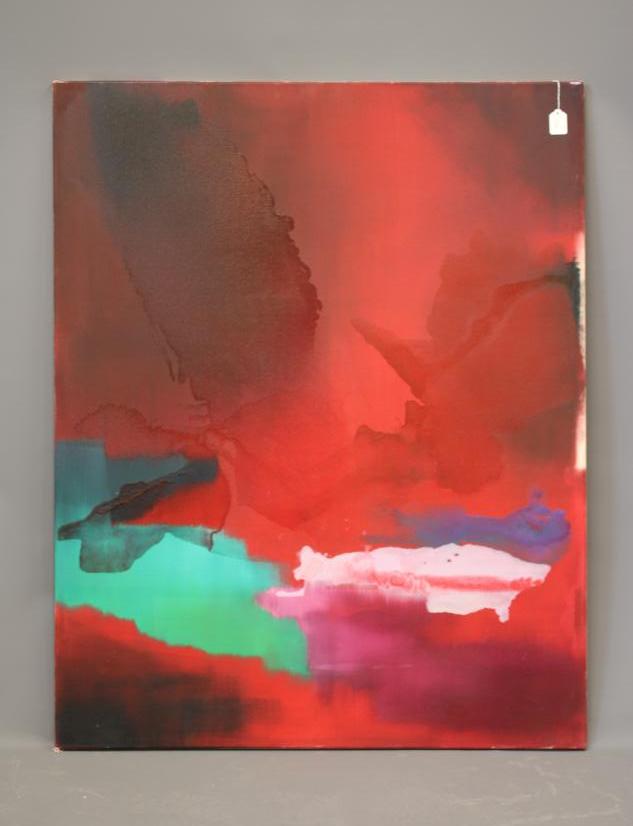 KATHRYN STEVENS (Contemporary) "Cadence", oil on canvas, signed and inscribed to reverse, 50" x 39 Image