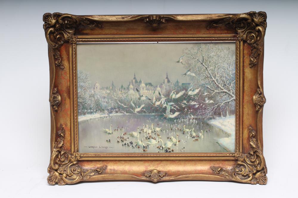 VERNON DE BEAUVOIR WARD (1905-1985) "Winter in Whitehall", oil on board, signed, inscribed to Image