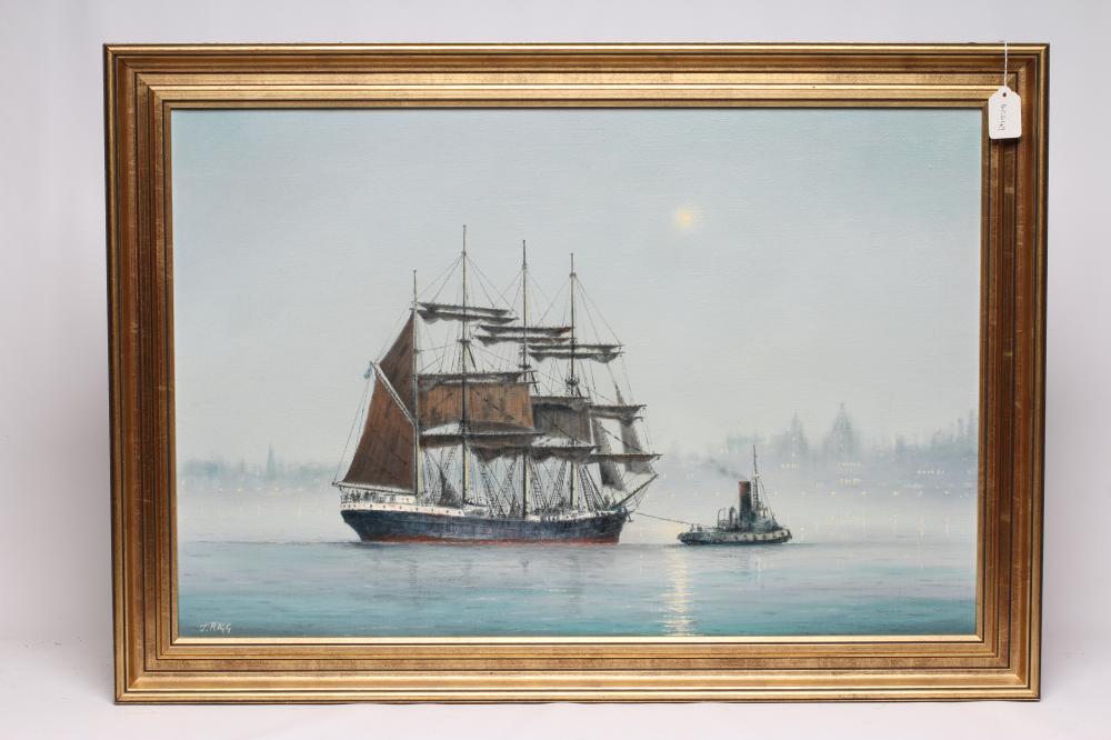 JACK RIGG (1927-2023) Harbour Scene with Sailing Image