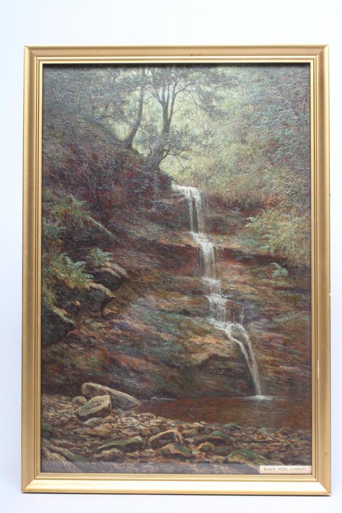WILLIAM MELLOR (1851-1931) "Black Foss near Ilkley", oil on canvas, signed, inscribed to reverse, 18 Image