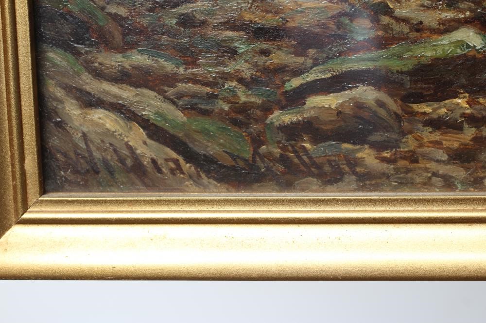 WILLIAM MELLOR (1851-1931) "Black Foss near Ilkley", oil on canvas, signed, inscribed to reverse, 18 Image