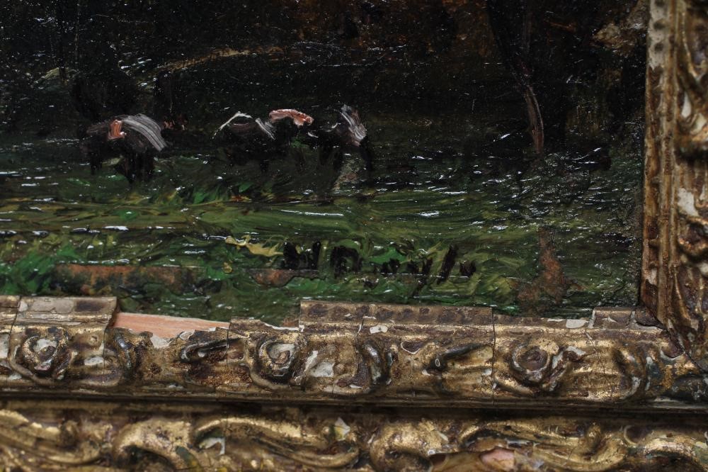 HERBERT F. ROYLE (1870-1958) View of a Country Church, oil on board, signed, 6 3/4" x 8 3/4", gilt Image