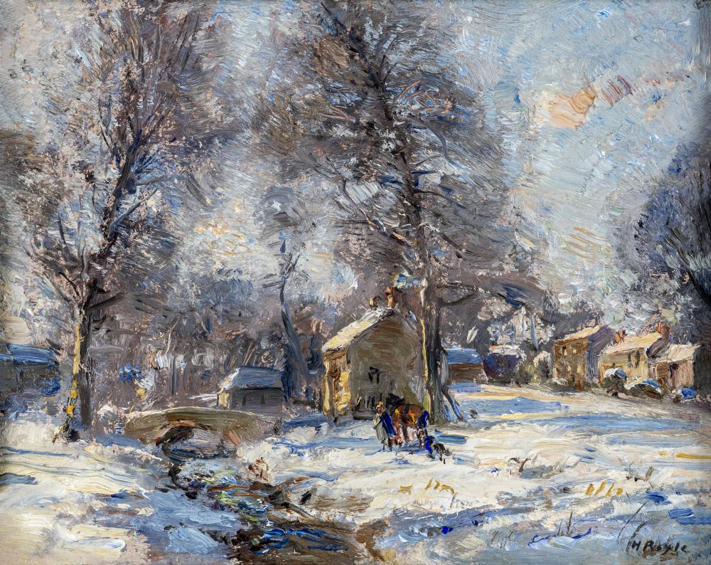 HERBERT F. ROYLE (1870-1958) "Winter Askham Village" Image