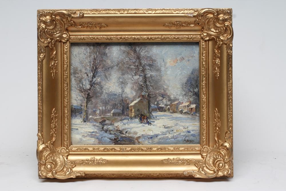 HERBERT F. ROYLE (1870-1958) "Winter Askham Village" Image