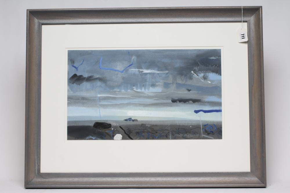 JACK HELLIWELL (1920-2000) "Ilkley Moor Ridge", gouache, signed, 11" 18 3/4" framed (subject to Image