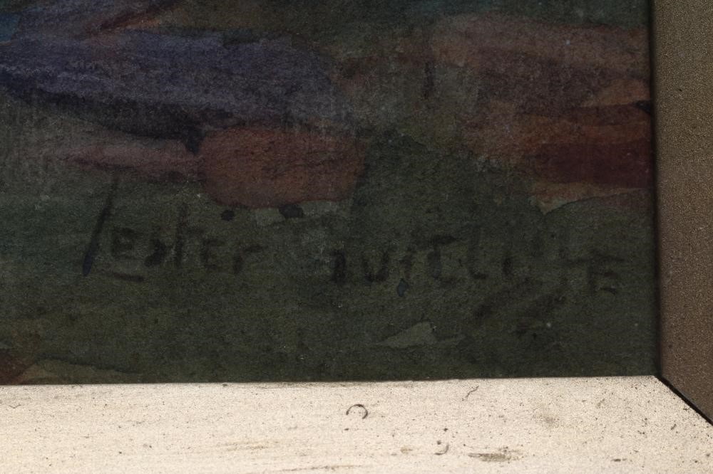 LESTER SUTCLIFFE (1848-1933) Summer Evening Camp Fire, watercolour, signed, 9" x 13", contemporary Image