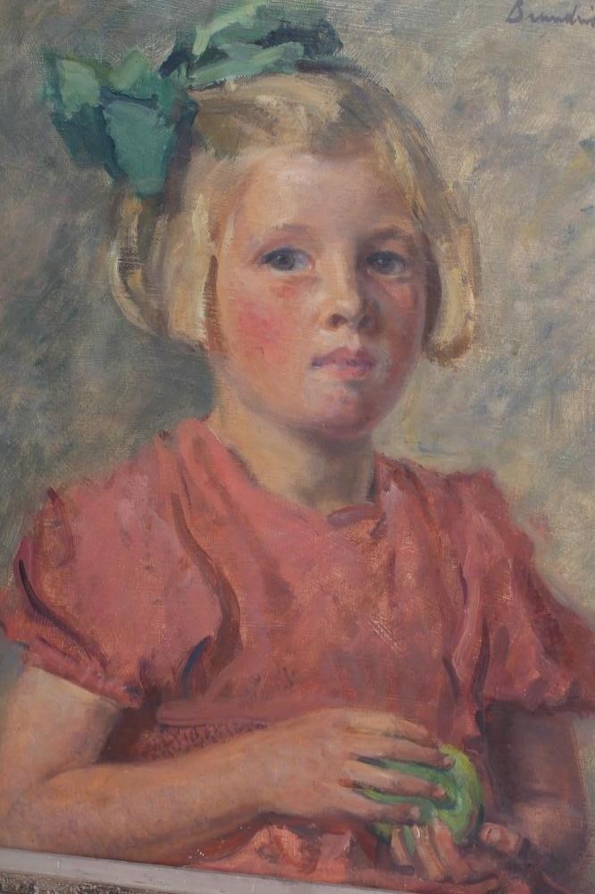REGINALD GRANGE BRUNDIT RA ROI (1883-1960) Portrait of a Young Girl Image