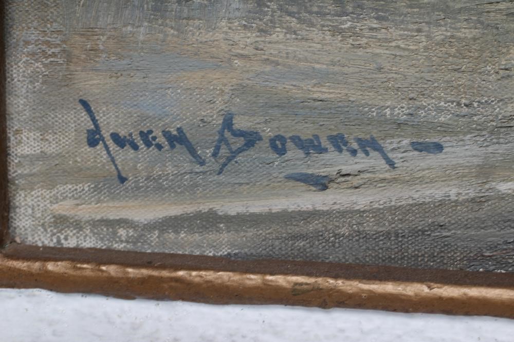 OWEN BOWEN (1873-1987) Still Life with Vase of Flowers on a Window Ledge, oil on canvas, signed, 25" Image