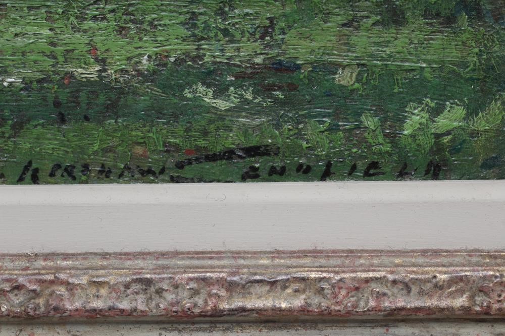 KERSHAW SCHOFIELD (1872-1941) Summer Pasture with Sheep, oil on board, signed, 9" x 13", gilt frame Image