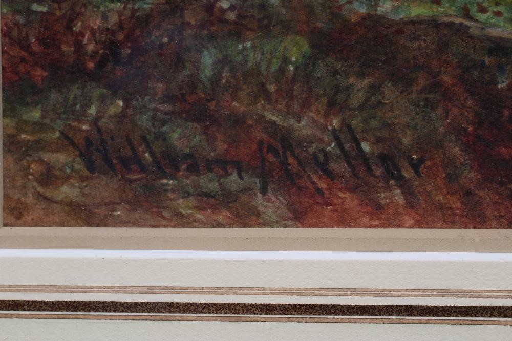 WILLIAM MELLOR (1851-1931) "Posforth Ghyll Bolton Woods", watercolour heightened with white, signed, Image