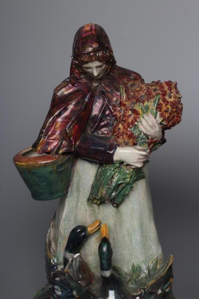 SIDNEY KEATS COPE - a pair of slip cast pottery figures in the style of Charles Vyse Image