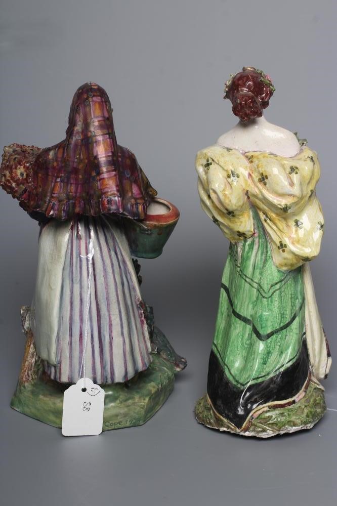 SIDNEY KEATS COPE - a pair of slip cast pottery figures in the style of Charles Vyse Image