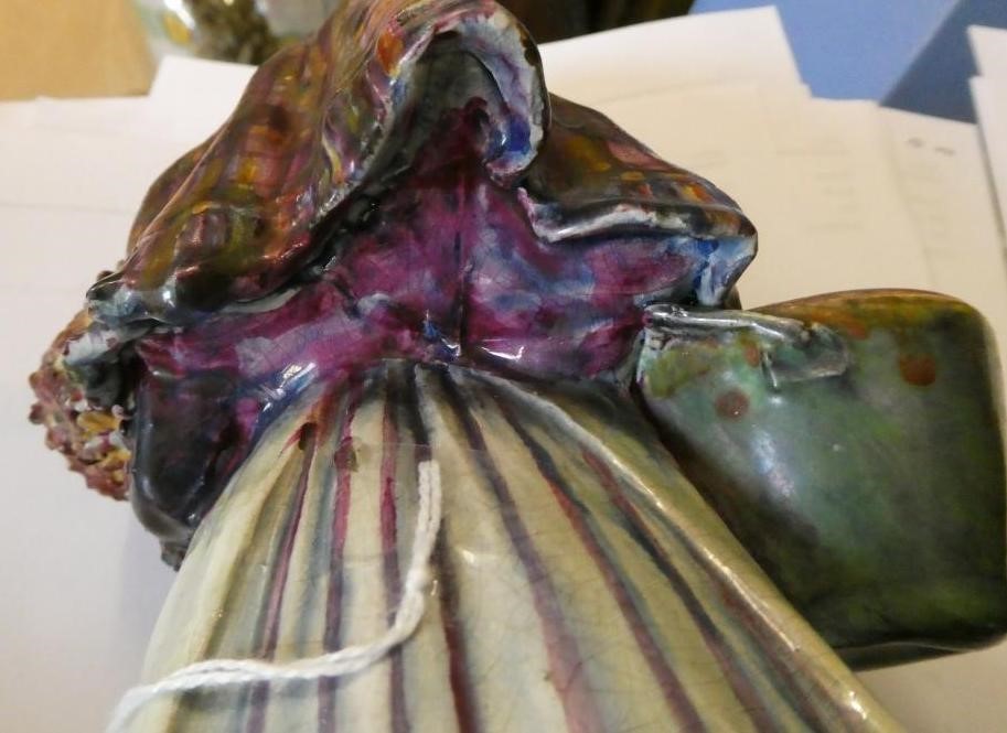 SIDNEY KEATS COPE - a pair of slip cast pottery figures in the style of Charles Vyse Image