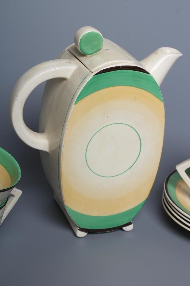 AN ART DECO CLARICE CLIFF WILKINSON POTTERY BONJOUR PART COFFEE SERVICE Image