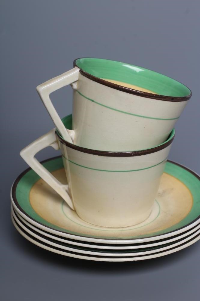 AN ART DECO CLARICE CLIFF WILKINSON POTTERY BONJOUR PART COFFEE SERVICE Image