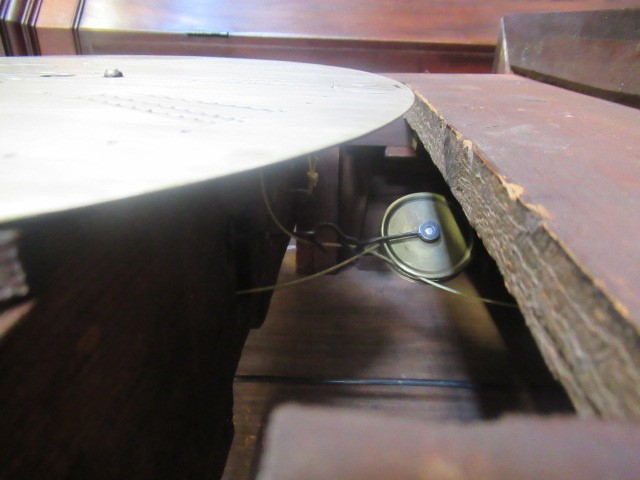 A MAHOGANY DROP DIAL WALL TIMEPIECE by John Wood Image