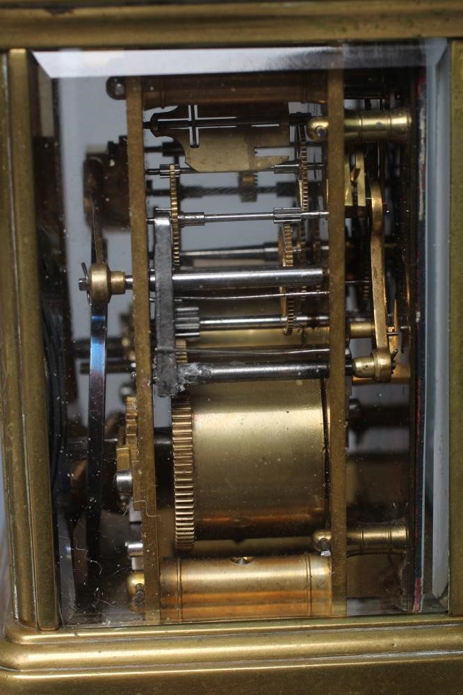 A FRENCH BRASS CARRIAGE CLOCK Image