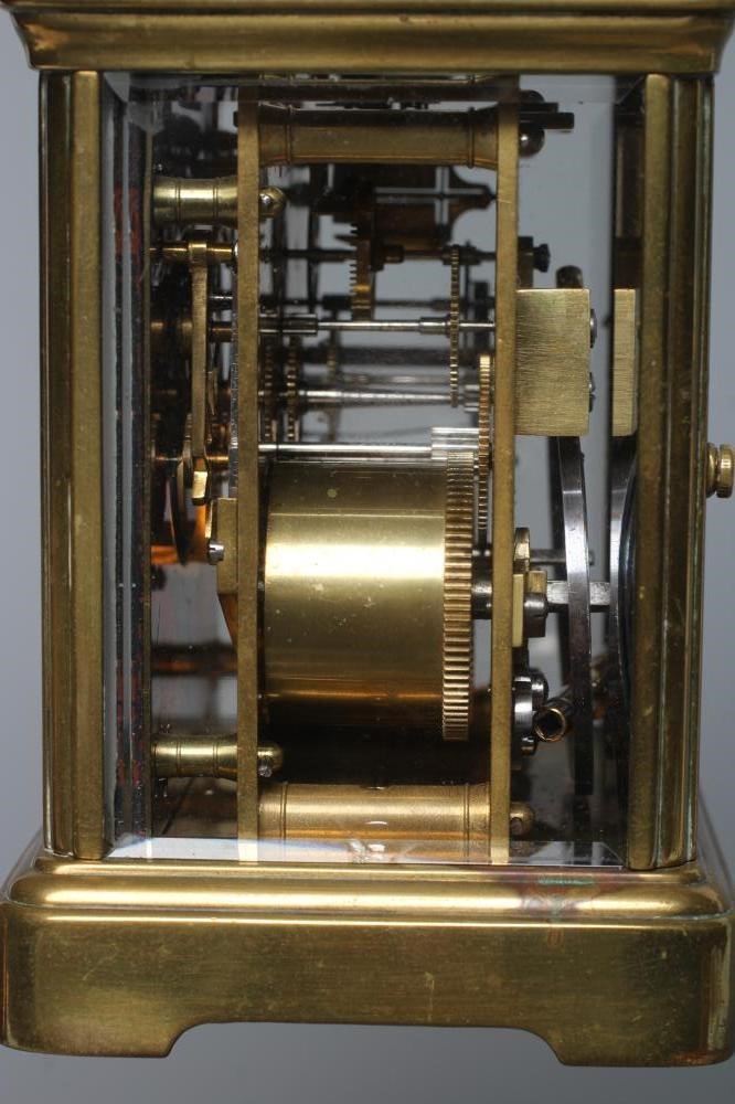 A FRENCH BRASS CARRIAGE CLOCK Image