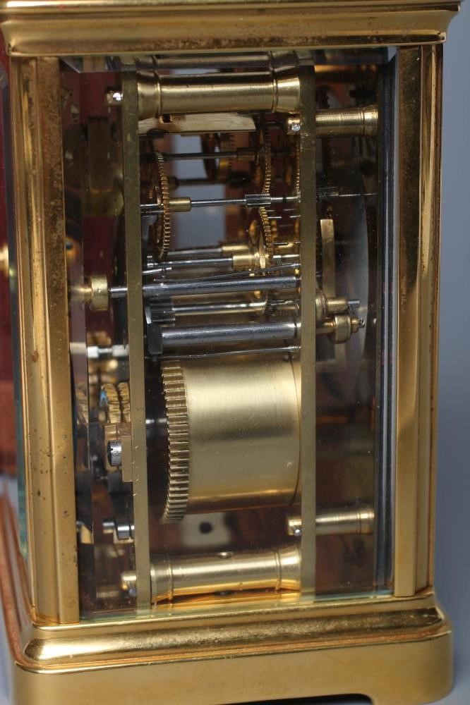 A BRASS CARRIAGE CLOCK Image
