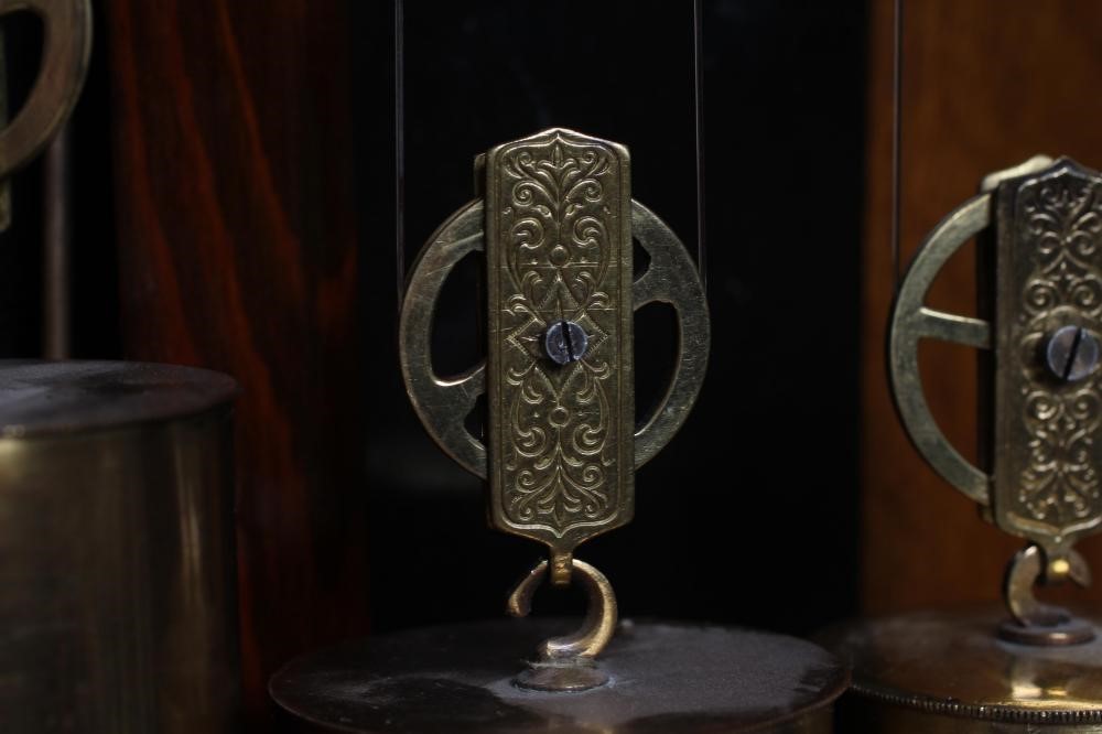 A WALNUT VIENNA TYPE WALL CLOCK Image