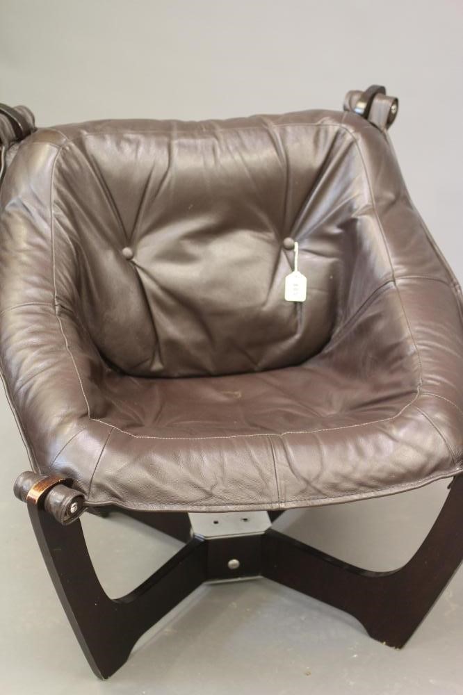 AN ODD KNUTSEN DESIGN LUNA LOUNGE CHAIR of low back form manufactured by IMG Norway Image