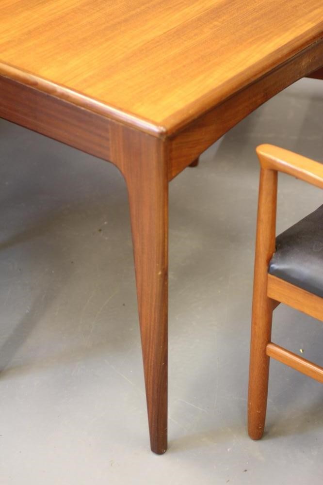 AN A. YOUNGER  AFRORMOSA TEAK DINING TABLE AND CHAIRS Image