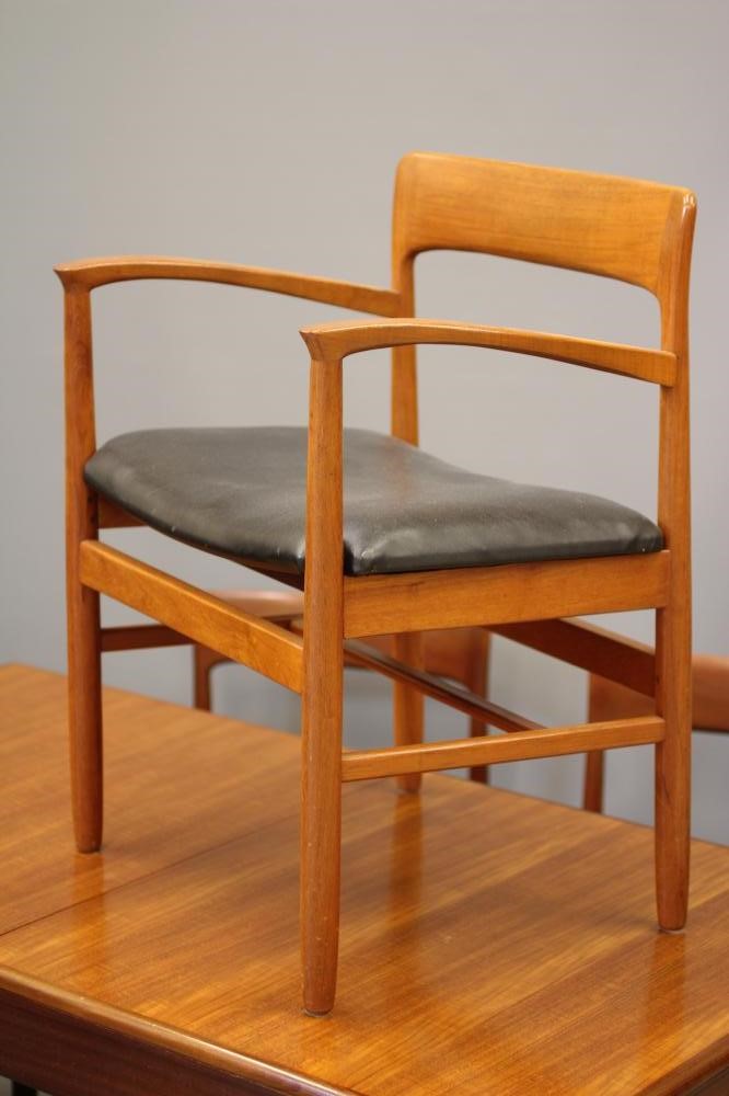 AN A. YOUNGER  AFRORMOSA TEAK DINING TABLE AND CHAIRS Image