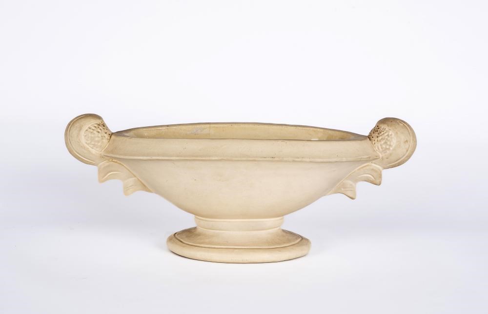 CONSTANCE SPRY (1886-1960) / CHARLES WEST for Fulham Pottery - an unglazed buff earthenware oval Image
