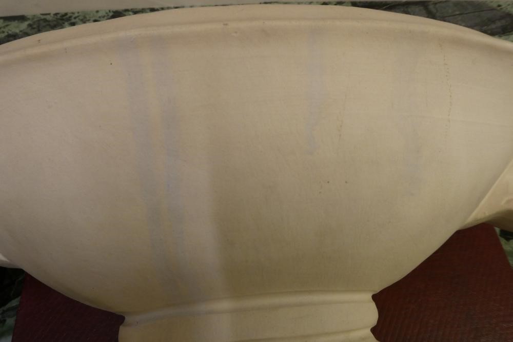 CONSTANCE SPRY (1886-1960) / CHARLES WEST for Fulham Pottery - an unglazed buff earthenware oval Image