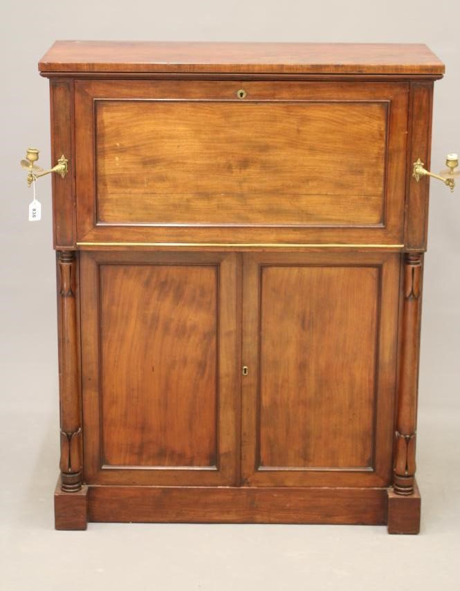 A REGENCY ROSEWOOD WRITING CABINET Image