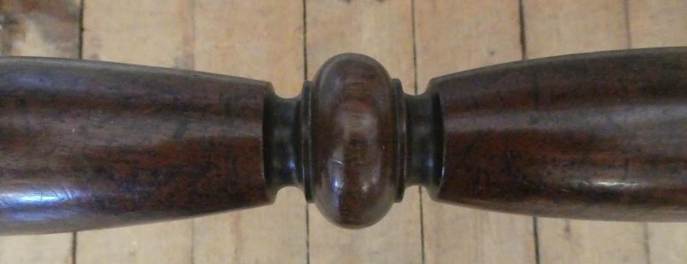 A WILLIAM IV MAHOGANY AND SPECIMEN MARBLE/SCAGLIOLA PILLAR END SIDE TABLE Image